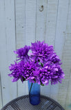 16" Mum Bush x9 - Purple