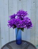 16" Mum Bush x9 - Purple