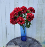 18" Silk Burhundy Mum Bush