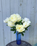 20" Silk Cream or Pink Peony Bush x 7