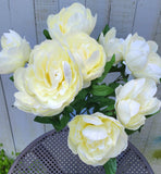 20" Silk Cream or Pink Peony Bush x 7