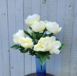 20" Silk Cream or Pink Peony Bush x 7