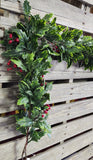 48" PE Holly Berry Garland