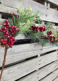 5' Faux Pine and Berry Garland