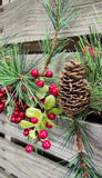 5' Faux Pine and Berry Garland