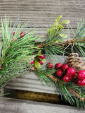 5' Faux Pine and Berry Garland