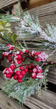 5' Faux Flocked Pine and Berry Garland