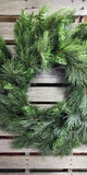 32" Faux Mixed Pine Wreath