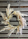 24" Bleached Wildflower Wreath