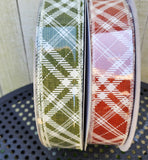 1.5" Wired Fall Canvas Ribbon 50 yd Roll