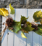 6' Grape Leaf and Pine Cone Garland