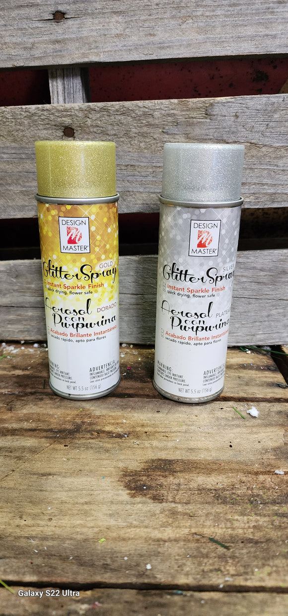 Glitter Spray Silver or Gold