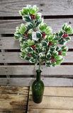 High Quality Faux Holly Stems 6 stems