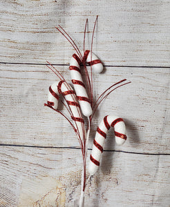 Styrofoam Faux Candy Cane Pick