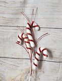 Styrofoam Faux Candy Cane Pick