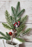 Pvc Pine Stem with cone and berries