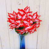 23" Candy Apple Poinsettia Bush x7 Heads