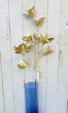 28" Gold Glitter Leaf Stem