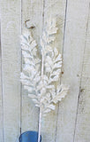 29" White Glitter Sequin Forest Fern Spray