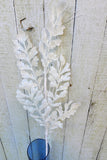 29" White Glitter Sequin Forest Fern Spray