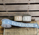 3 COLORS - 2.5" 10 yards FARMHOUSE Wired Canvas Ribbon