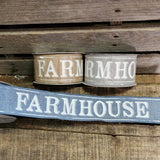 3 COLORS - 2.5" 10 yards FARMHOUSE Wired Canvas Ribbon