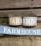 3 COLORS - 2.5" 10 yards FARMHOUSE Wired Canvas Ribbon