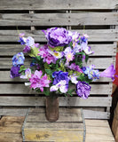 19" Purple Silk Spring Bush