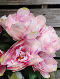 20" Silk Cream or Pink Peony Bush x 7