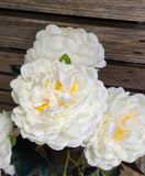 Large Head Silk Peony Bush x 5 Heads