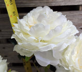 Large Head Silk Peony Bush x 5 Heads