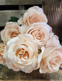 17" Silk Lillian Open Rose x 12 Heads