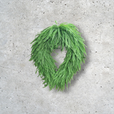 26" Oval Button Fern Wreath
