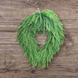 26" Oval Button Fern Wreath