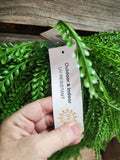 26" Oval Button Fern Wreath