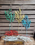 27" Glitter Leaf Stem