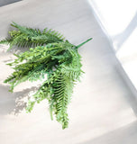 20" Plastic Mixed Fern Bush x7