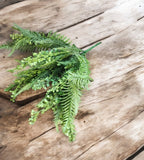 20" Plastic Mixed Fern Bush x7