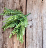 20" Plastic Mixed Fern Bush x7