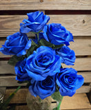 17" Silk Lillian Open Rose x 12 Heads