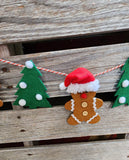 45" Felt Gingerbread Garland