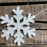 20" Styrofoam Glitter Snowflake on a Pick