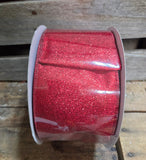 4" Wired Glitter Ribbon 50Yd Roll