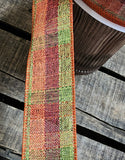 1.5" Fall Plaid Wired Ribbon 50yd Roll