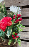 19" Silk Carnation Mum Berry Bush