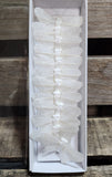 2" White Glitter Butterfly x12