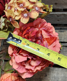 22" Jewel Tone Rust Silk Peony Hydrangea Mum Bush x5