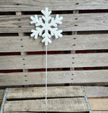 20" Styrofoam Glitter Snowflake on a Pick