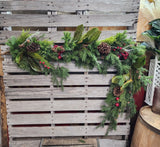 5' Pine Berry Twig Cone Garland