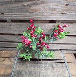 11" Flocked Berry Stem